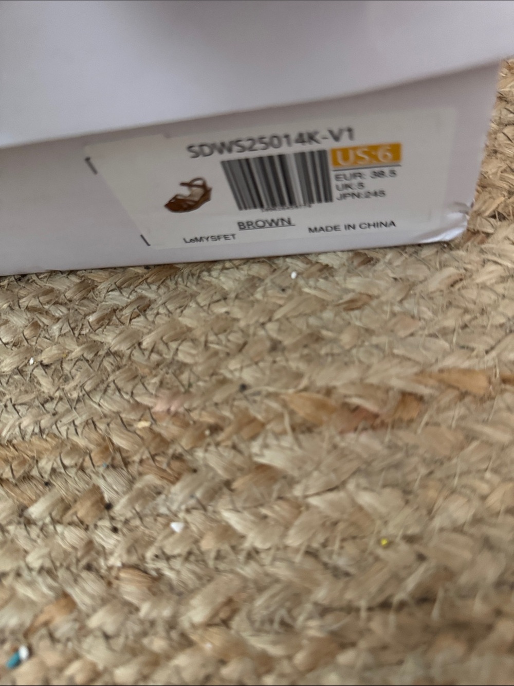 Dream Pairs Tan Strappy Cork Wedge Sandals - Picture 6 of 6